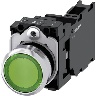 Siemens Bouton poussoir 1f gn rnd Ř22mm 1S 1Ö 1W 3SU1156-0AB40-3FA0, Bouton + interrupteur, Vert Siemens Bouton poussoir 1f gn rnd Ř22mm 1S 1Ö 1W 3SU1156-0AB40-3FA0, Bouton + interrupteur, Vert