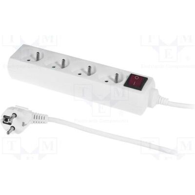 Plastrol, Multiprise, Multiprise 4 prises 1,5 m blanc (PS-470WS) (4x, Type 13, 1.50 m) Plastrol, Multiprise, Multiprise 4 prises 1,5 m blanc (PS-470WS) (4x, Type 13, 1.50 m)