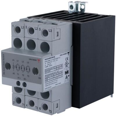 Carlo Gavazzi Relais : à semi-conducteurs, 25 A Uswitch : 42÷660 V CA, triphasé, IP20, RGC3, Relai Carlo Gavazzi Relais : à semi-conducteurs, 25 A Uswitch : 42÷660 V CA, triphasé, IP20, RGC3, Relai