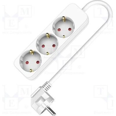 Plastrol, Rallonge, Rallonge H05VV-F 3G 1,5 mm² 1,5 m PVC blanc Nombre de prises : 3 (1.50 m, CEE 7/7) Plastrol, Rallonge, Rallonge H05VV-F 3G 1,5 mm² 1,5 m PVC blanc Nombre de prises : 3 (1.50 m, CEE 7/7)