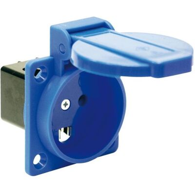 PCE, Prise de courant, Prise de courant pour système danois avec contact de mise à la terre 13A 3p 250V IP44 (bleu PCE, Prise de courant, Prise de courant pour système danois avec contact de mise à la terre 13A 3p 250V IP44 (bleu