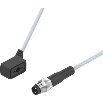 Festo 8047683 Câble de raccordement pour capteur ou actionneur M8, 0,50 m, nombre de pôles : 2, 1, Câble + prise électronique, Gris Festo 8047683 Câble de raccordement pour capteur ou actionneur M8, 0,50 m, nombre de pôles : 2, 1, Câble + prise électronique, Gris