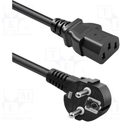 Qoltec, Rallonge, Câble d'alimentation, fiche coudée SCHUKO CEE 7/7 (E/F) IEC C13 3 × 1,0 mm² 3 m (54623) (3 m, CEE 7/7) Qoltec, Rallonge, Câble d'alimentation, fiche coudée SCHUKO CEE 7/7 (E/F) IEC C13 3 × 1,0 mm² 3 m (54623) (3 m, CEE 7/7)