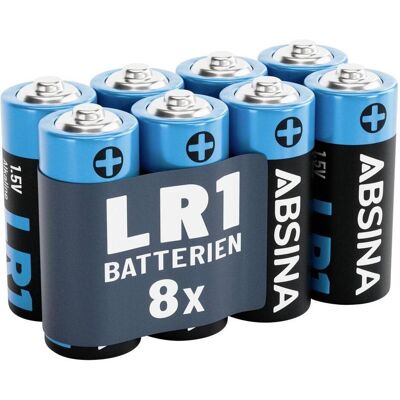 Absina Pile Lady (N) Lady (N) alcaline au manganèse 1,5 V 800, lot de 8 (8 pcs, AA, 800 mAh), Batteries + piles Absina Pile Lady (N) Lady (N) alcaline au manganèse 1,5 V 800, lot de 8 (8 pcs, AA, 800 mAh), Batteries + piles