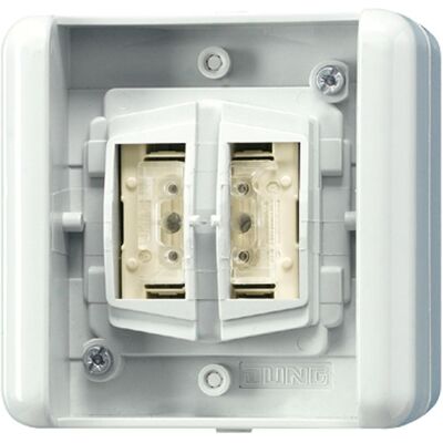 Jung 8472.01LEDW - Interrupteur - Compatible système KNX - 2 boutons - Indicateur LED Jung 8472.01LEDW - Interrupteur - Compatible système KNX - 2 boutons - Indicateur LED