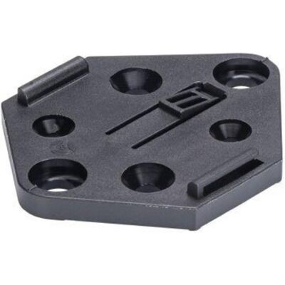 Wieland Plaque de fixation pour distributeur, Câble + prise électronique, Noir Wieland Plaque de fixation pour distributeur, Câble + prise électronique, Noir