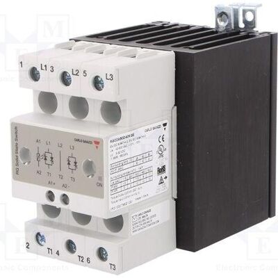 Carlo Gavazzi Relais : à semi-conducteurs 40 A Uswitch : 42÷660 V CA triphasé IP20 RGC2, Relai Carlo Gavazzi Relais : à semi-conducteurs 40 A Uswitch : 42÷660 V CA triphasé IP20 RGC2, Relai