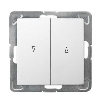 Ospel ŁP-7YB/m/00, Bouton + interrupteur, Blanc Ospel ŁP-7YB/m/00, Bouton + interrupteur, Blanc
