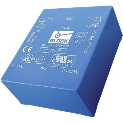Marque FL 30/18 Transformateur - Profil Bas PCB - 30VA - Série/Parallèle Marque FL 30/18 Transformateur - Profil Bas PCB - 30VA - Série/Parallèle