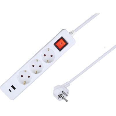 As - Schwabe, Multiprise, Steckdosenleiste mit USB-Port (3x, CEE 7/3, 1.40 m) As - Schwabe, Multiprise, Steckdosenleiste mit USB-Port (3x, CEE 7/3, 1.40 m)