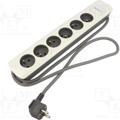 Qoltec, Multiprise, 50297 Bande d'alimentation 6 prises 1.8m (6x, CEE 7/4, 1.80 m) Qoltec, Multiprise, 50297 Bande d'alimentation 6 prises 1.8m (6x, CEE 7/4, 1.80 m)