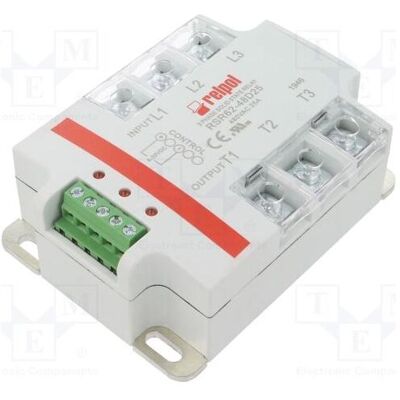 No Name RSR62-48D25 RELAIS À SEMI-CONDUCTEURS 3 phases 25 A 480 V CA / 4-32 V CC, COMMUTATION AU ZÉRO, Relai No Name RSR62-48D25 RELAIS À SEMI-CONDUCTEURS 3 phases 25 A 480 V CA / 4-32 V CC, COMMUTATION AU ZÉRO, Relai