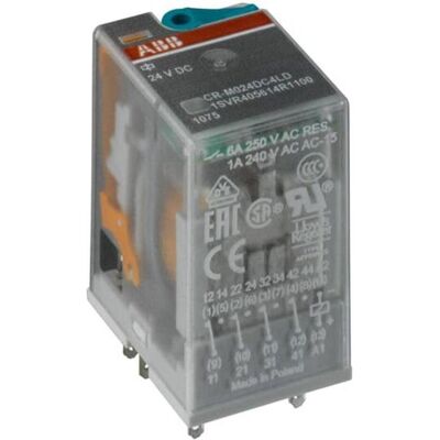 ABB CR-M024DC2L Relais d'interface enfichable 2 We, A1-A2 = 24 VCC, 250 V/12 A, LED 1SVR405611R1100, Relai ABB CR-M024DC2L Relais d'interface enfichable 2 We, A1-A2 = 24 VCC, 250 V/12 A, LED 1SVR405611R1100, Relai