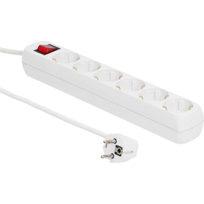 MicroConnect GRU00610W Rallonge - 10m, 6 prises MicroConnect GRU00610W Rallonge - 10m, 6 prises