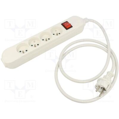 Jonex, Rallonge, Rallonge H05VV-F 3G 2,5 mm² 10 m PVC blanc Nombre de prises : 4 (10 m) Jonex, Rallonge, Rallonge H05VV-F 3G 2,5 mm² 10 m PVC blanc Nombre de prises : 4 (10 m)