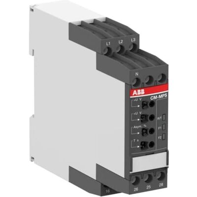 Relais de supervision de phase ABB CM-MPS.11P - 3 phases, montage rail DIN Relais de supervision de phase ABB CM-MPS.11P - 3 phases, montage rail DIN