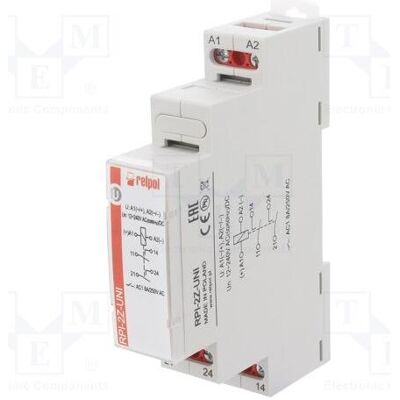 Relpol Relais : montage monostable DPST-NO 8 A Uswitch : 300 V CA max., Relai Relpol Relais : montage monostable DPST-NO 8 A Uswitch : 300 V CA max., Relai
