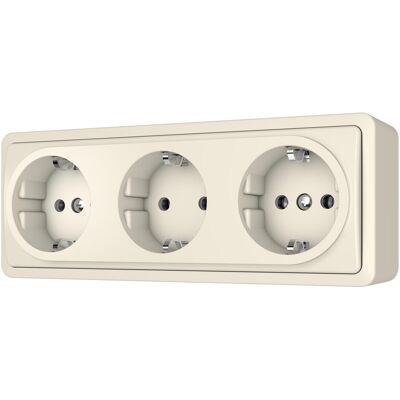 Vila, Multiprise, SOCKET 3PL SL+250 MARRON (3x, CEE 7/3) Vila, Multiprise, SOCKET 3PL SL+250 MARRON (3x, CEE 7/3)