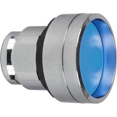 Schneider Electric Bouton-poussoir haut col de protection bleu IP66, Bouton + interrupteur, Argent, Bleu Schneider Electric Bouton-poussoir haut col de protection bleu IP66, Bouton + interrupteur, Argent, Bleu