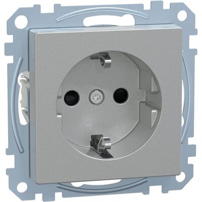 Merten MEG2351-0460 Prise SCHUKO en Aluminium - Équipement électrique Merten MEG2351-0460 Prise SCHUKO en Aluminium - Équipement électrique