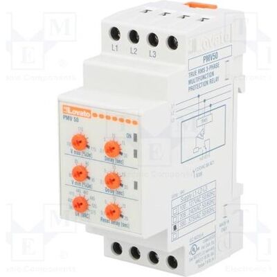 Lovato Relais de surveillance de tension pour montage sur rail DIN PMV SPDT, Relai Lovato Relais de surveillance de tension pour montage sur rail DIN PMV SPDT, Relai