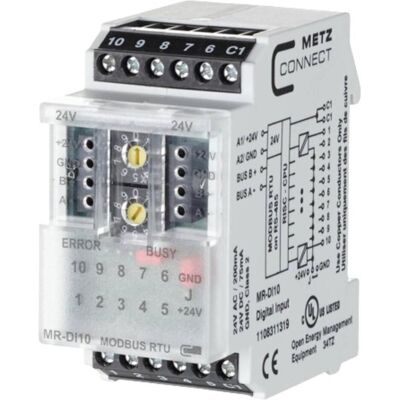 Metz Connect MR-DI10 Module Modbus - 10 Entrées Numériques - IP20 - 24V Metz Connect MR-DI10 Module Modbus - 10 Entrées Numériques - IP20 - 24V
