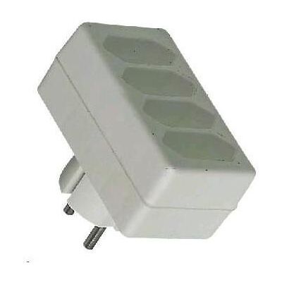 PremiumCord Brennenstuhl Euro 4‑places adaptateur - Blanc - Power strip PremiumCord Brennenstuhl Euro 4‑places adaptateur - Blanc - Power strip