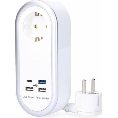 EDM, Multiprise, Regel 41826 Weiss 3680 W 250 V 30 W (1,5 m) (1x, USB-A, USB-C, 1.50 m) EDM, Multiprise, Regel 41826 Weiss 3680 W 250 V 30 W (1,5 m) (1x, USB-A, USB-C, 1.50 m)
