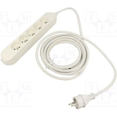 Jonex, Rallonge, Rallonge H05VV-F 3G 1,5 mm² 5 m PVC blanc Nombre de prises : 5 (5 m, CEE 7/7) Jonex, Rallonge, Rallonge H05VV-F 3G 1,5 mm² 5 m PVC blanc Nombre de prises : 5 (5 m, CEE 7/7)