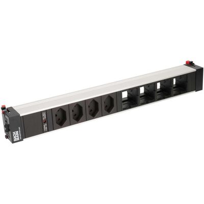 Bachmann, Multiprise, Bâti de prises CONFERENCE, 4x T13, 4x Custom-ABD vide (4x, Type 13) Bachmann, Multiprise, Bâti de prises CONFERENCE, 4x T13, 4x Custom-ABD vide (4x, Type 13)