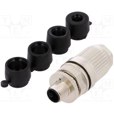 Harting Connecteur : fiche M12, broche 5 mâle, 63 V, droite, IP67, pour câble, Câble + prise électronique Harting Connecteur : fiche M12, broche 5 mâle, 63 V, droite, IP67, pour câble, Câble + prise électronique