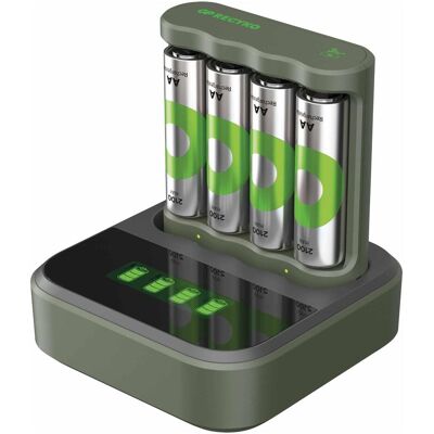GP Batteries Rechargeur de batterie (1 pcs, AA, Piles rechargeables + chargeur), Chargeur de batterie GP Batteries Rechargeur de batterie (1 pcs, AA, Piles rechargeables + chargeur), Chargeur de batterie