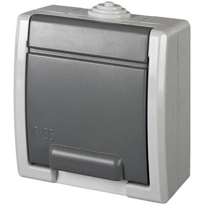 Elektro-Plast, Prise de courant, PLUG SOCKET AQUANT 1244-10 GREY Elektro-Plast, Prise de courant, PLUG SOCKET AQUANT 1244-10 GREY