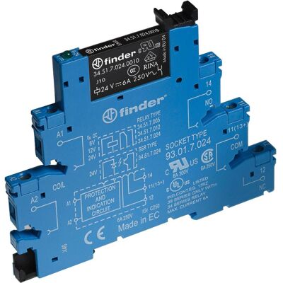 Finder 38.51.3.240.0060 - Relais monostable 240V AC compact 6,2mm - Type de produit Finder 38.51.3.240.0060 - Relais monostable 240V AC compact 6,2mm - Type de produit