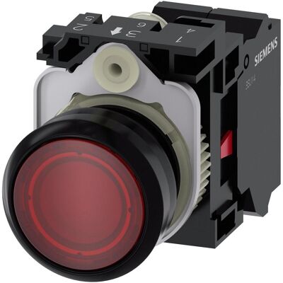 Siemens Bouton poussoir 1f rt rnd Ř22mm 1Ö 3SU1103-0AB20-3CA0, Bouton + interrupteur, Rouge Siemens Bouton poussoir 1f rt rnd Ř22mm 1Ö 3SU1103-0AB20-3CA0, Bouton + interrupteur, Rouge