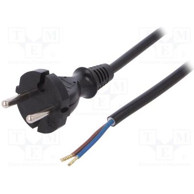 Plastrol, Rallonge, Câble H05VV-F 2 x 1 mm², fiche CEE 7/17 (C), câbles en PVC, 5 m, noir (5 m, CEE 7/17) Plastrol, Rallonge, Câble H05VV-F 2 x 1 mm², fiche CEE 7/17 (C), câbles en PVC, 5 m, noir (5 m, CEE 7/17)