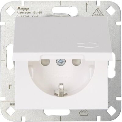 Kopp HK07 - Prise de contact avec couvercle rabattable - Prise électrique Kopp HK07 - Prise de contact avec couvercle rabattable - Prise électrique