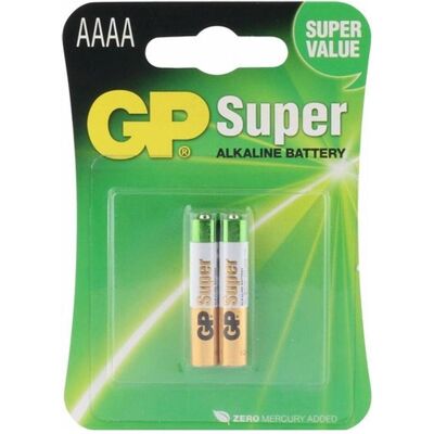 GP Batteries Super Alcaline AAAA (2 pcs, AAAA, 525 mAh), Batteries + piles GP Batteries Super Alcaline AAAA (2 pcs, AAAA, 525 mAh), Batteries + piles