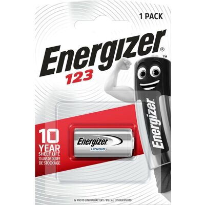 Energizer Pile au lithium 123 – 3 V – 1,5 Ah – Remplace les modèles CR123A et DL123A (1500 mAh), Batteries + piles Energizer Pile au lithium 123 – 3 V – 1,5 Ah – Remplace les modèles CR123A et DL123A (1500 mAh), Batteries + piles