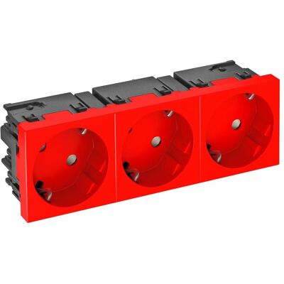 OBO Bettermann STD-D3SC SRO3 - Prise triphasée - Connect 45 - Rouge OBO Bettermann STD-D3SC SRO3 - Prise triphasée - Connect 45 - Rouge