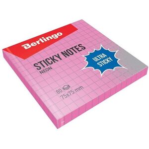 Berlingo, Notes adhésives, Selbstklebender Block 75x75 rosa Raster 80K (75 x 75 mm) Berlingo, Notes adhésives, Selbstklebender Block 75x75 rosa Raster 80K (75 x 75 mm)