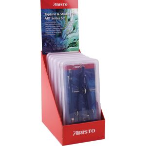 Aristo Présentoir 6 sets compas Topline, série art, 3x AR55808/09, Compas, Rouge Aristo Présentoir 6 sets compas Topline, série art, 3x AR55808/09, Compas, Rouge