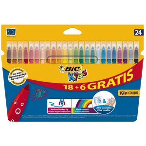 Bic, Écriture + dessin, Kids Kid Couleur, 18 + 6ST gratuit (24x) Bic, Écriture + dessin, Kids Kid Couleur, 18 + 6ST gratuit (24x)