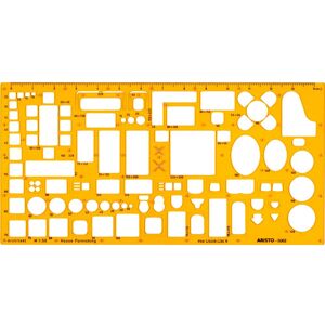 Aristo, Règle, Gabarit d'ameublement 1:50 jaune (30 cm, Matières plastiques) Aristo, Règle, Gabarit d'ameublement 1:50 jaune (30 cm, Matières plastiques)