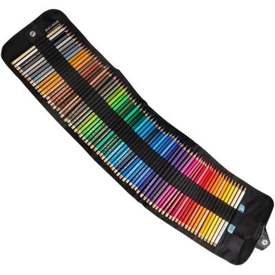 Koh-i-Noor, Écriture + dessin, Polycolor- Stiftetasche schwarz - gefüllt mit 72 Polycolor- Farbstiften, Radiergummi und Anspitzer (72x) Koh-i-Noor, Écriture + dessin, Polycolor- Stiftetasche schwarz - gefüllt mit 72 Polycolor- Farbstiften, Radiergummi und Anspitzer (72x)