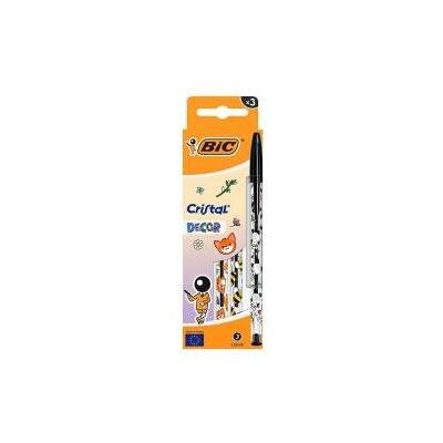 Bic, Stylo, Cristal Kawaii Stift 1 mm schwarz 3 Stück (3x) Bic, Stylo, Cristal Kawaii Stift 1 mm schwarz 3 Stück (3x)
