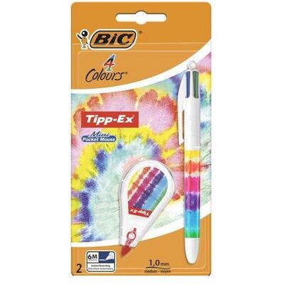 Bic, Stylo, Pack 2 4 couleurs Tyedye RainbowPocket (4x) Bic, Stylo, Pack 2 4 couleurs Tyedye RainbowPocket (4x)