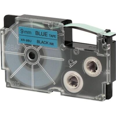Casio Ruban d'étiquetage, XR-9BU1, 9mm noir sur bleu, 8 mètres (0.90 cm, Noir, Bleu) Casio Ruban d'étiquetage, XR-9BU1, 9mm noir sur bleu, 8 mètres (0.90 cm, Noir, Bleu)