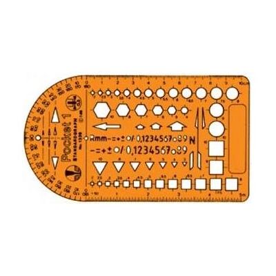 Standardgraph, Règle, Pochoir Pochoir combiné Pocket (14.50 cm, Matières plastiques) Standardgraph, Règle, Pochoir Pochoir combiné Pocket (14.50 cm, Matières plastiques)