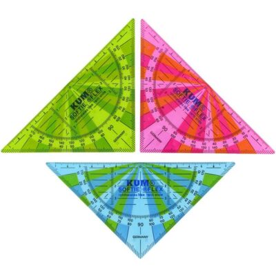Kum, Règle, Triangle de géométrie Softie Flex (16 cm, Matières plastiques) Kum, Règle, Triangle de géométrie Softie Flex (16 cm, Matières plastiques)